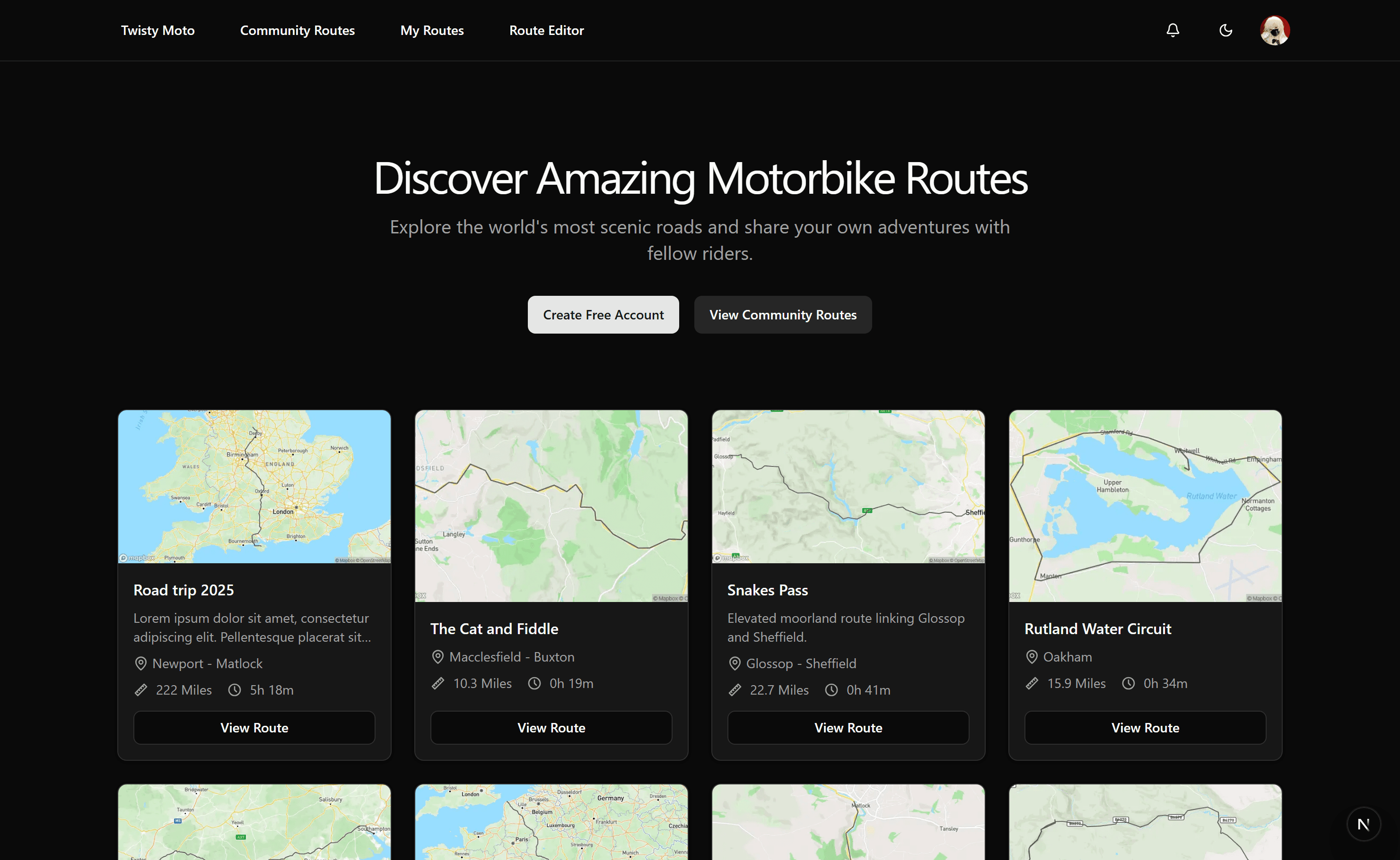 Twisty Moto Homepage